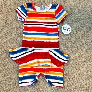 DOT DOT SMILE Peplum Skirt Romper: 6-12 months
